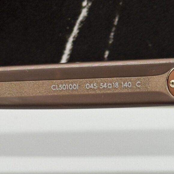 NEW CL50100I 045 CELINE EYEGLASSES WOMEN SHINY HAZELNUT EYEWEAR CELINE CL 50100I - Picture 9 of 11